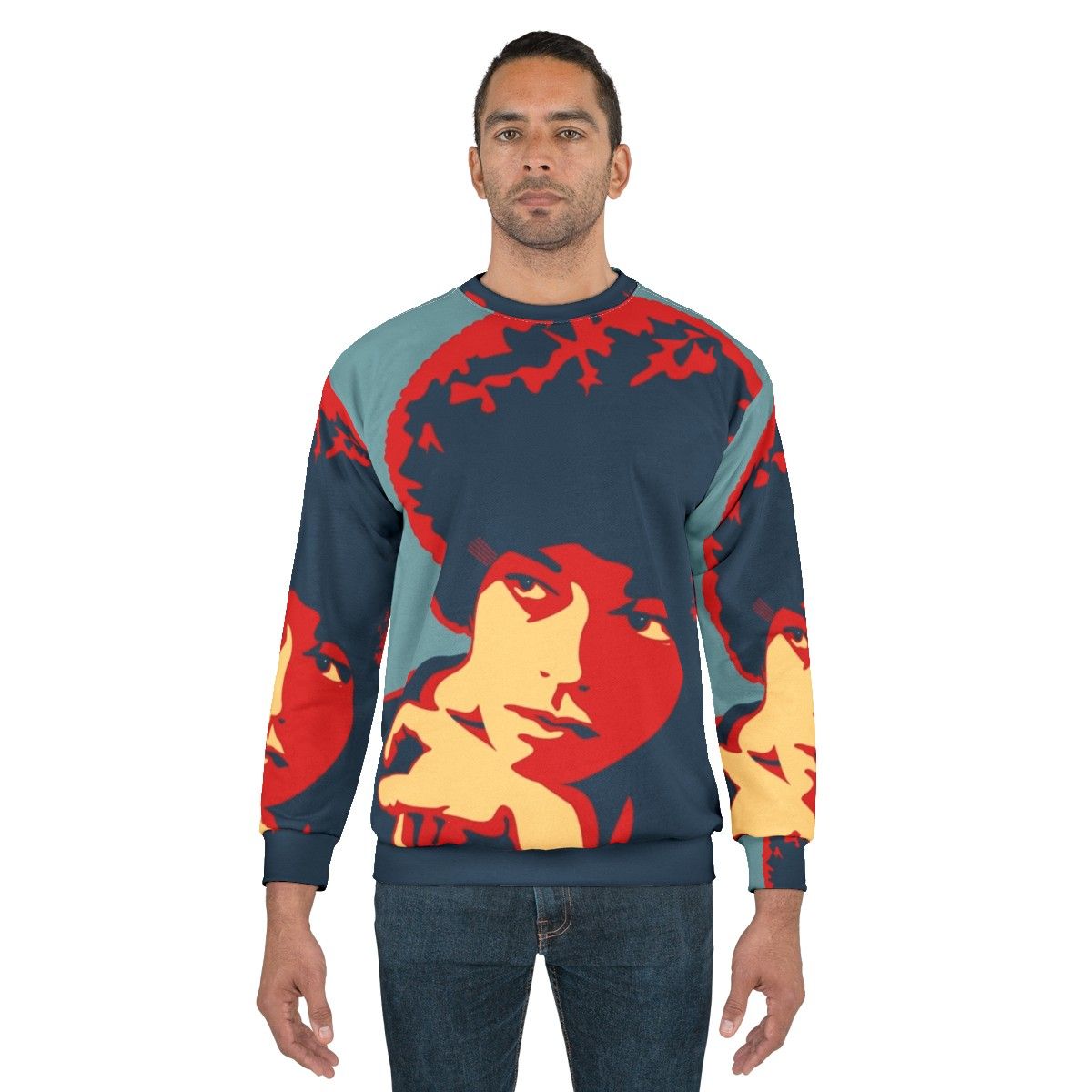 Angela Davis Sweatshirt featuring revolutionary activist imagery - men