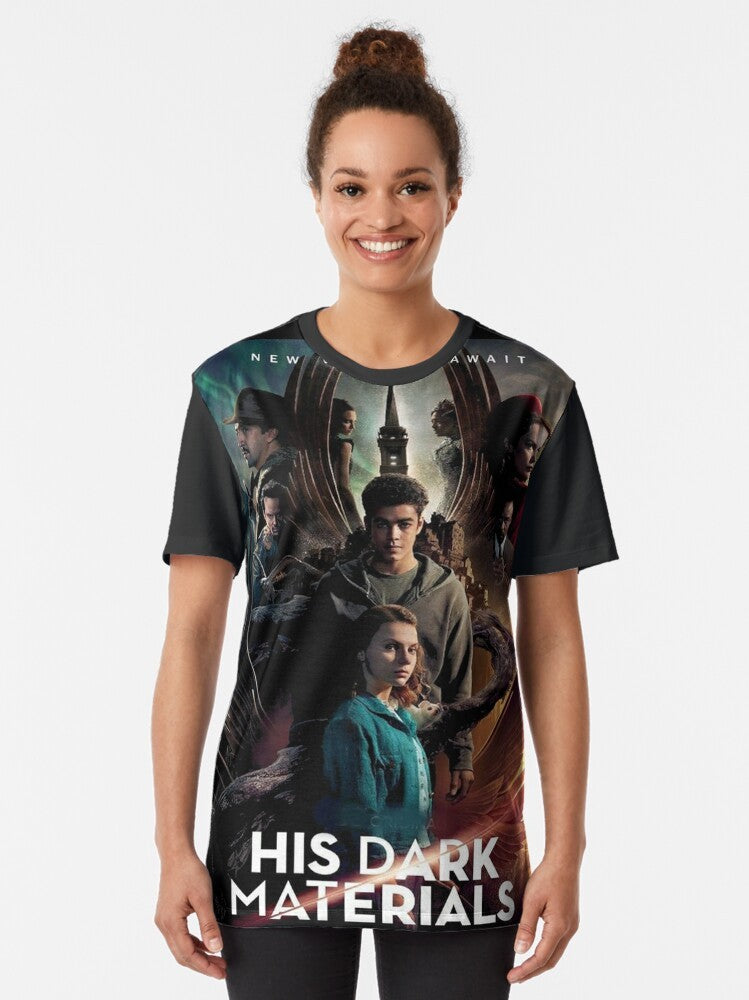 His Dark Materials fantasy adventure graphic t-shirt featuring characters from the TV series, films, and novels - Women