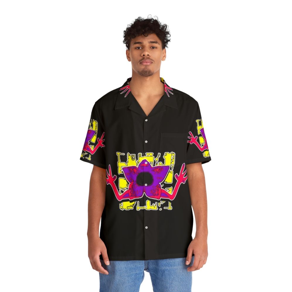 Demogorgon Hawaiian Shirt featuring Stranger Things design - People Front