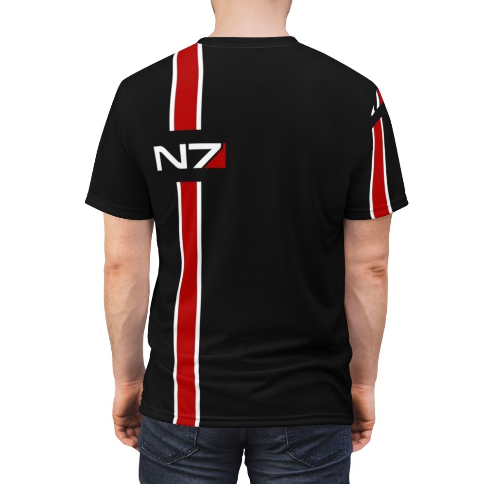 Mass Effect inspired t-shirt featuring the iconic N7 emblem - men back