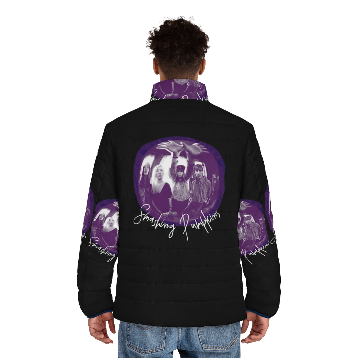 Smashing Pumpkins Gish Puffer Jacket with Iconic Album Art - men back