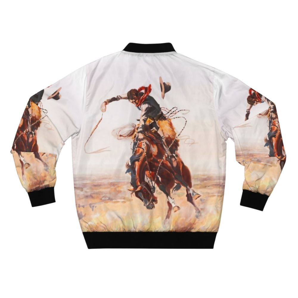 Vintage Wild West Series Bad Horse Bomber Jacket - Back