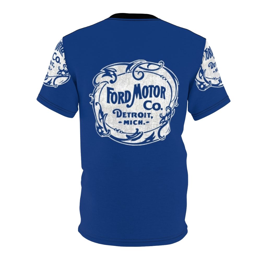 Vintage Ford cars classic t-shirt design with retro motor company logo - Back