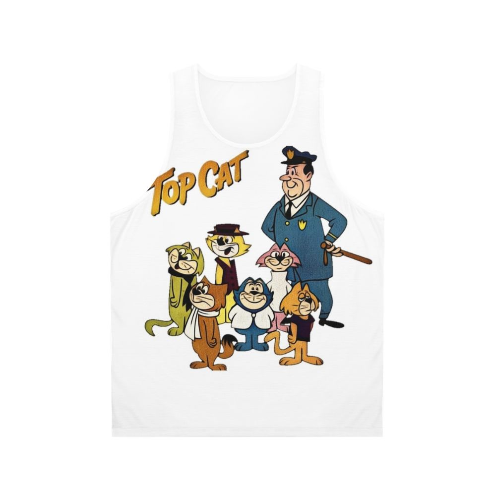 Vintage Retro Cartoon Cat Unisex Summer Tank Top