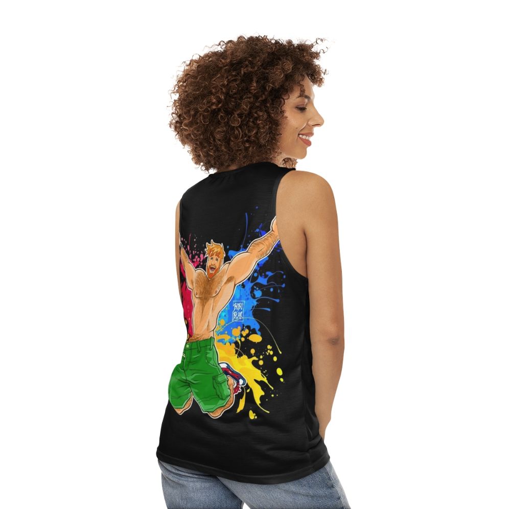 Ginger bear pride unisex summer tank top - women back