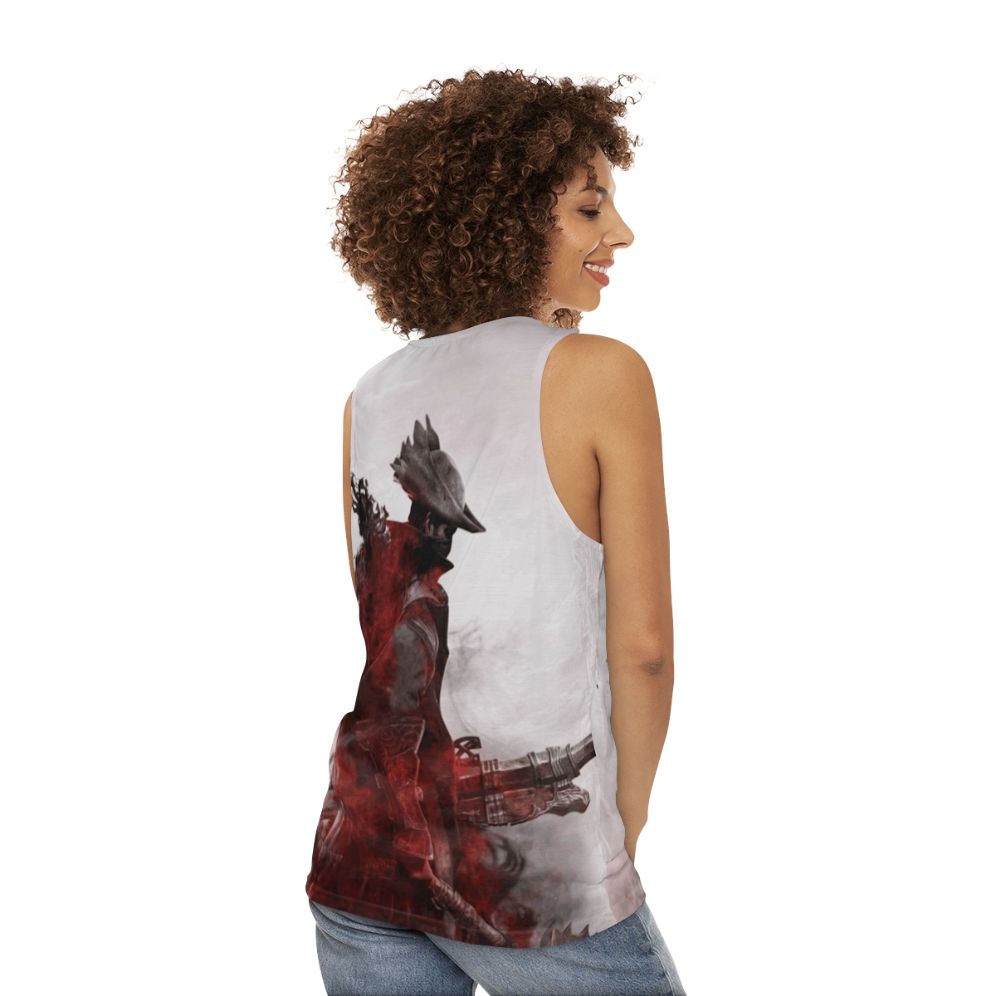 Bloodborne vector design high quality unisex tank top - women back