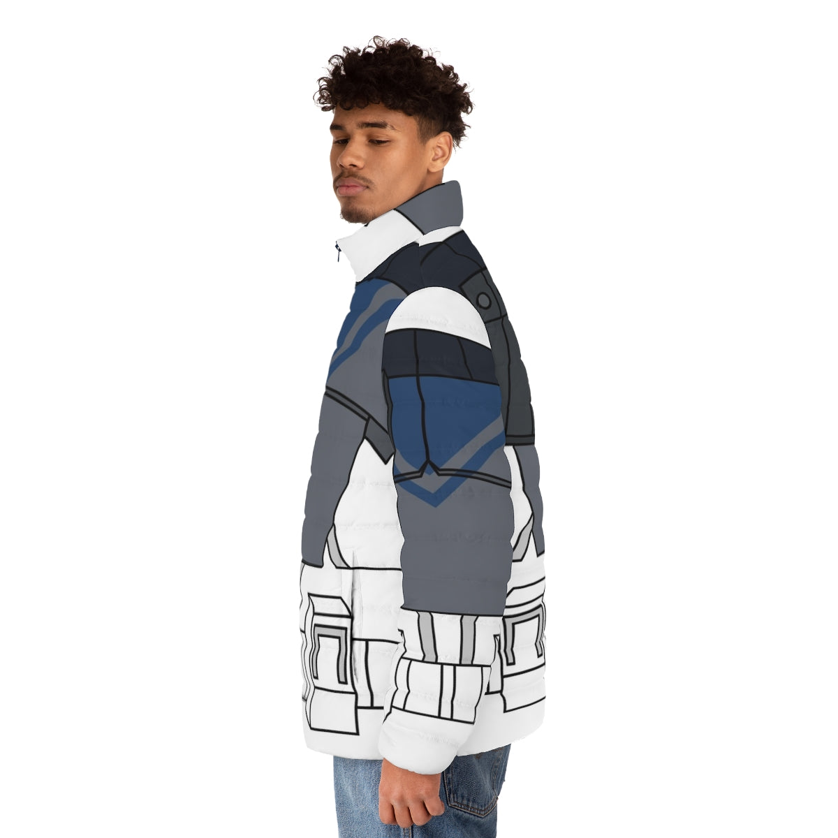 Star Wars Clone Trooper Fives Armor Puffer Jacket with tactical design - men side left