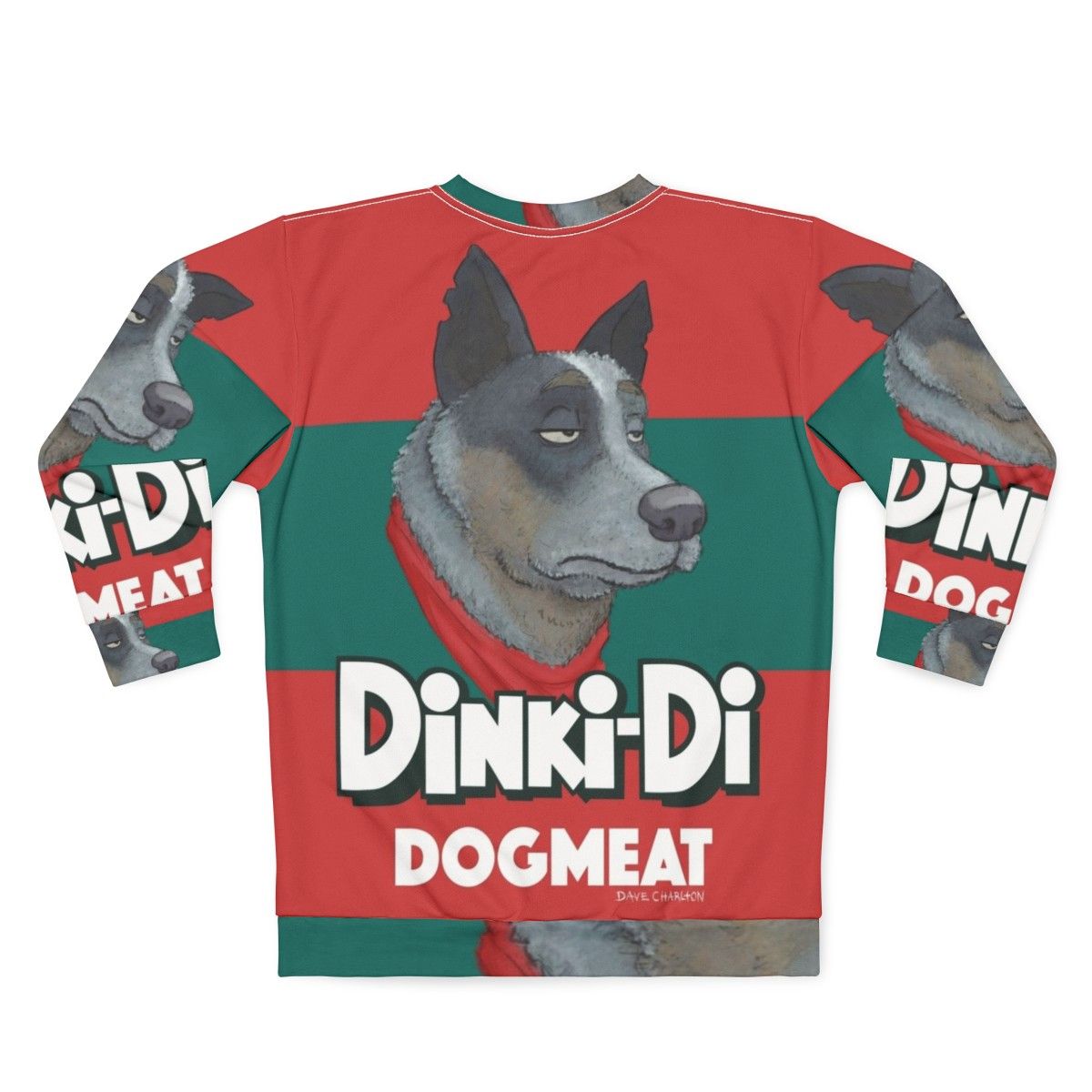 Dinki Di Dogmeat Sweatshirt - Cartoon Dog Meat Apparel - Back