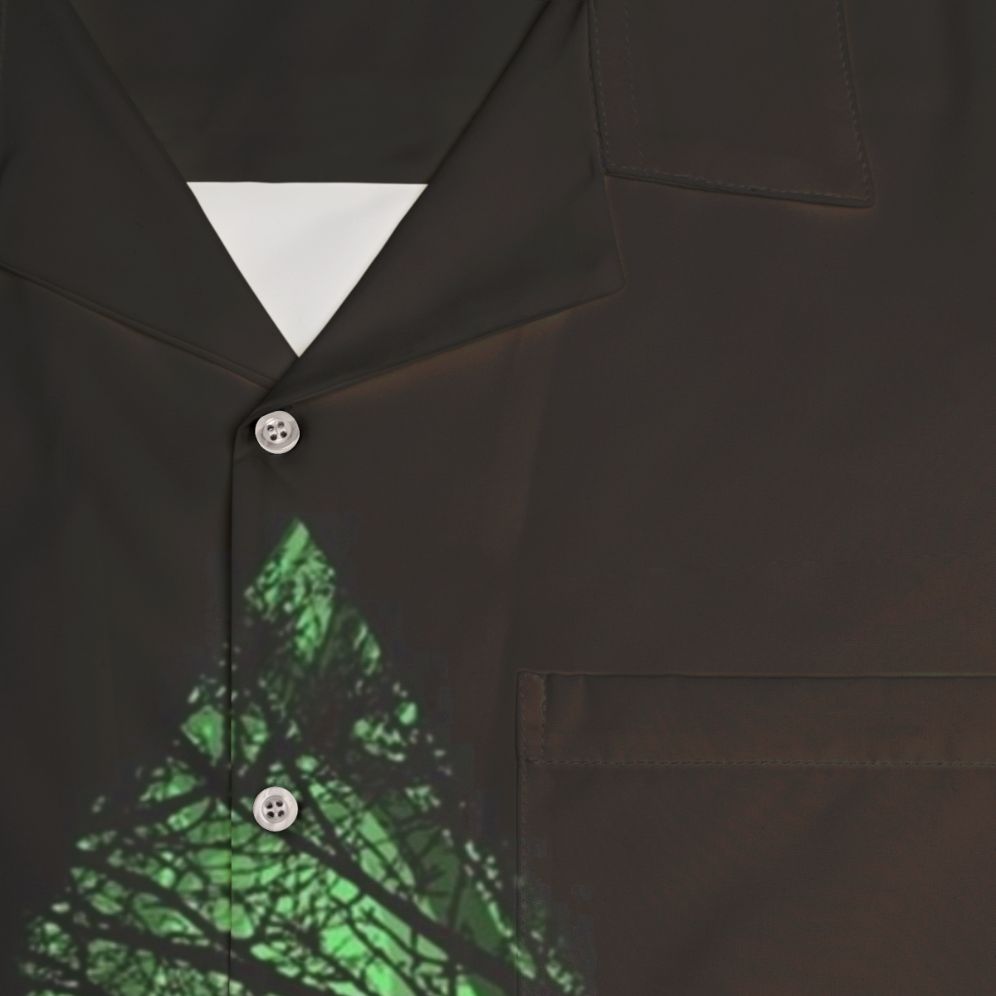 Sword In The Forest Hawaiian Shirt - Fantasy Gaming Nature Landscape - Detail