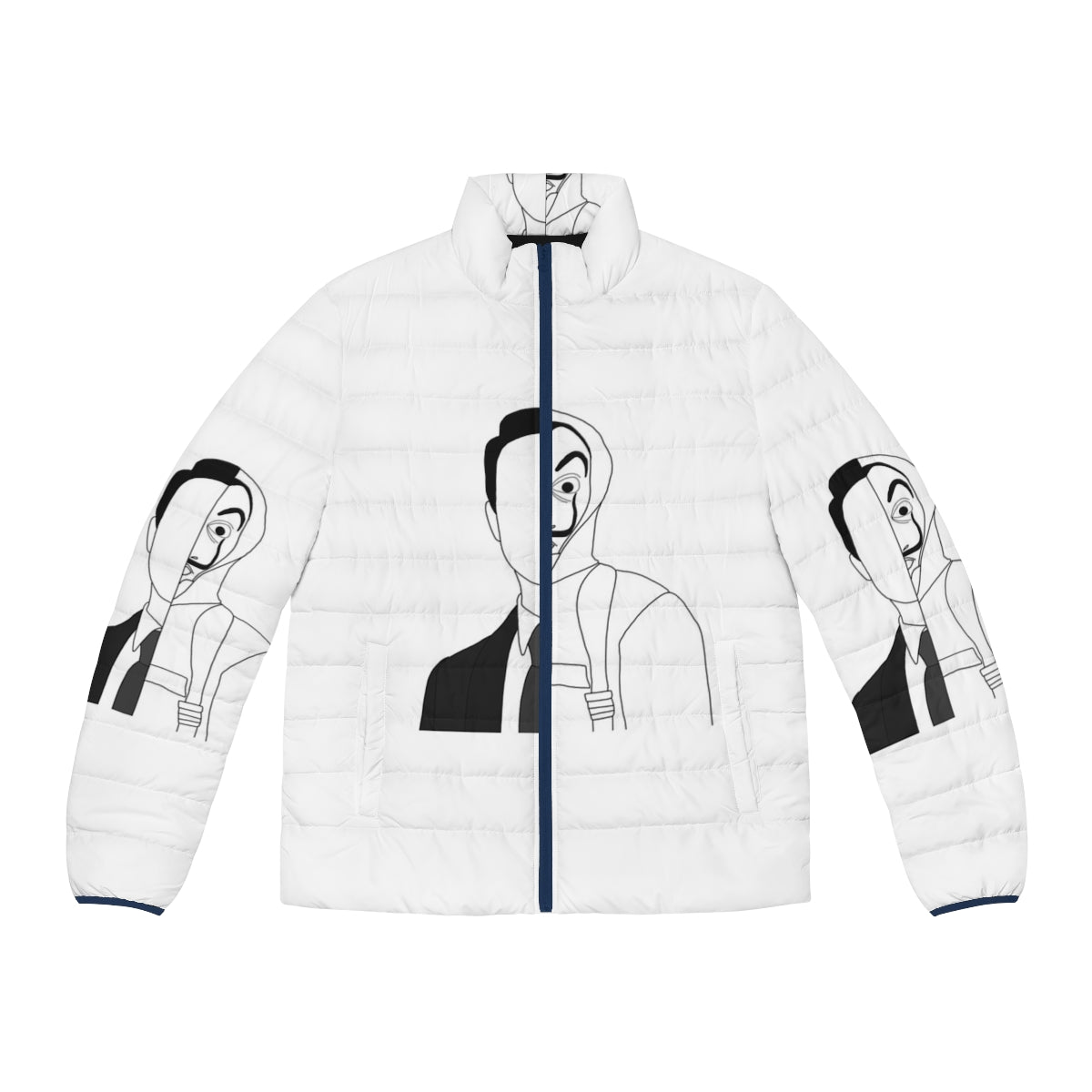 Money Heist Berlin Puffer Jacket with Typography Design