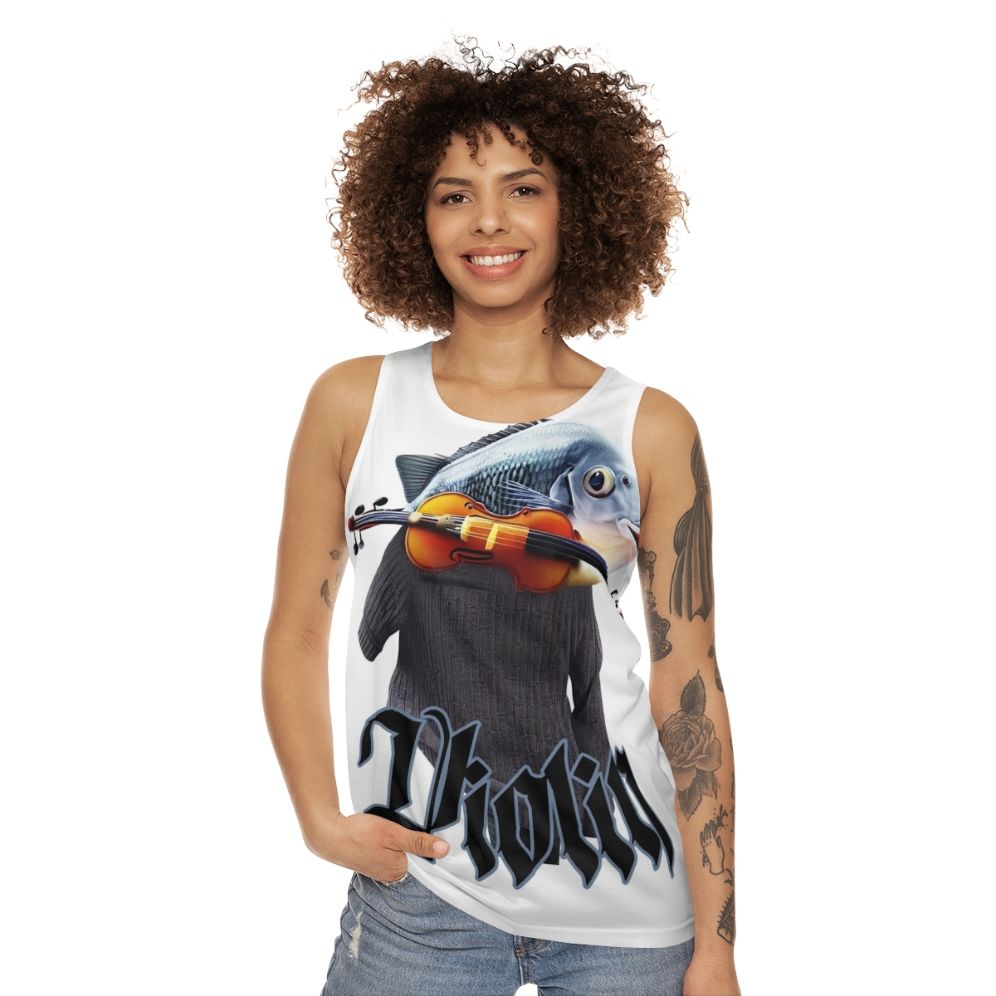 Unisex Violin Fish Tank Top - women