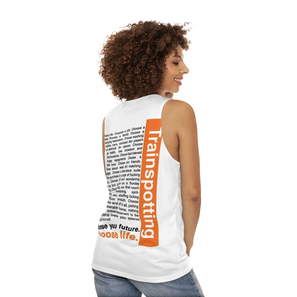 Trainspotting choose life unisex tank top - women back