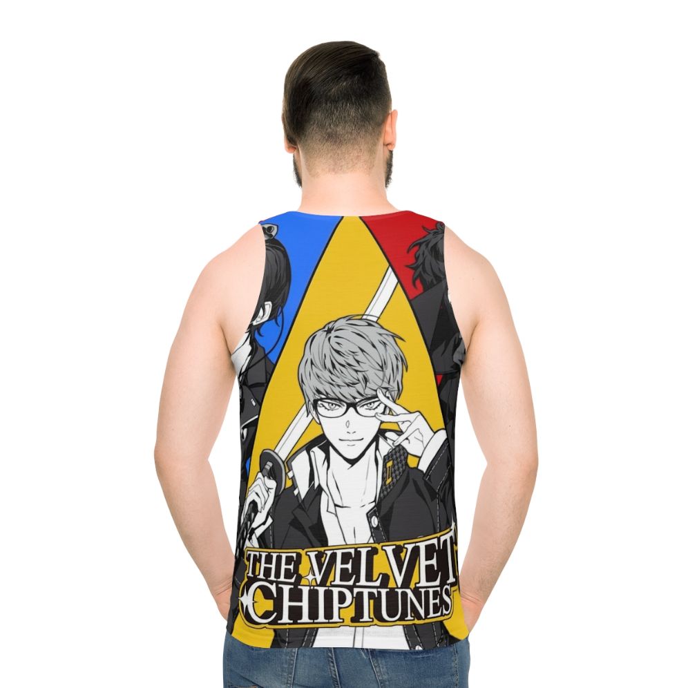 Vintage Velvet Chiptunes Unisex Tank Top - men back