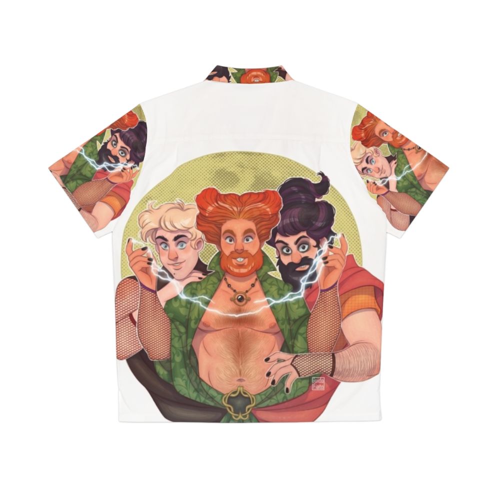 Hocus Pocus gay Hawaiian shirt for muscle bears - Back