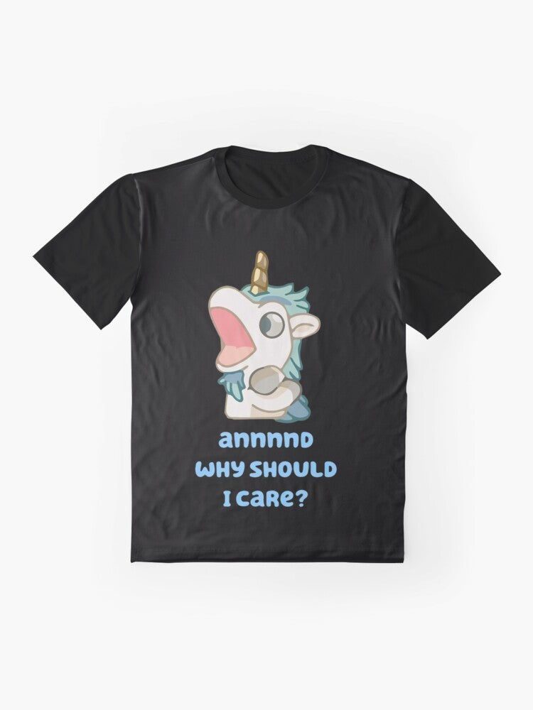 Bluey Unicorse Kiss Graphic T-Shirt - Flat lay