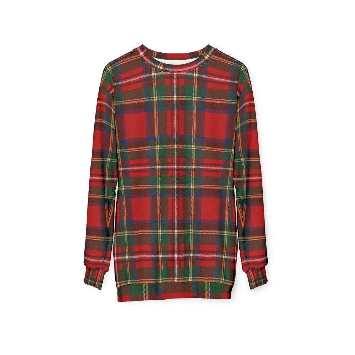 Royal Stewart Scottish Tartan Plaid Sweatshirt - hanging