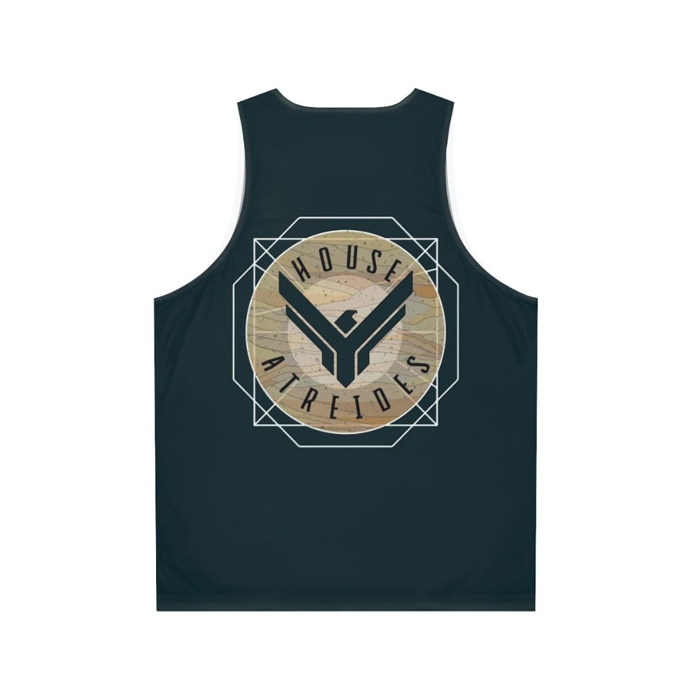 Dune House Atreides Fan Art Unisex Tank Top - Back