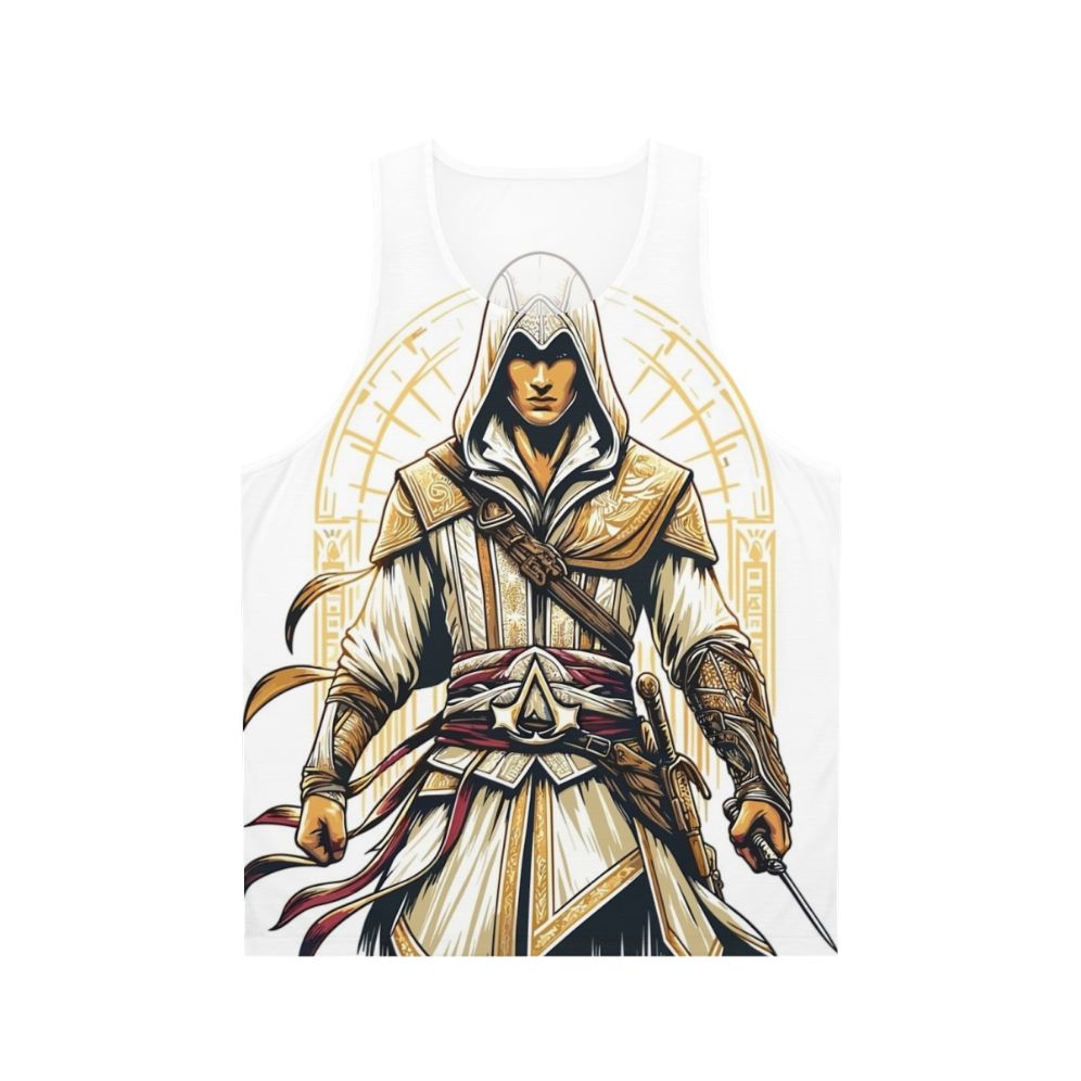 Assassin's Creed unisex tank top featuring a bright, action-packed design