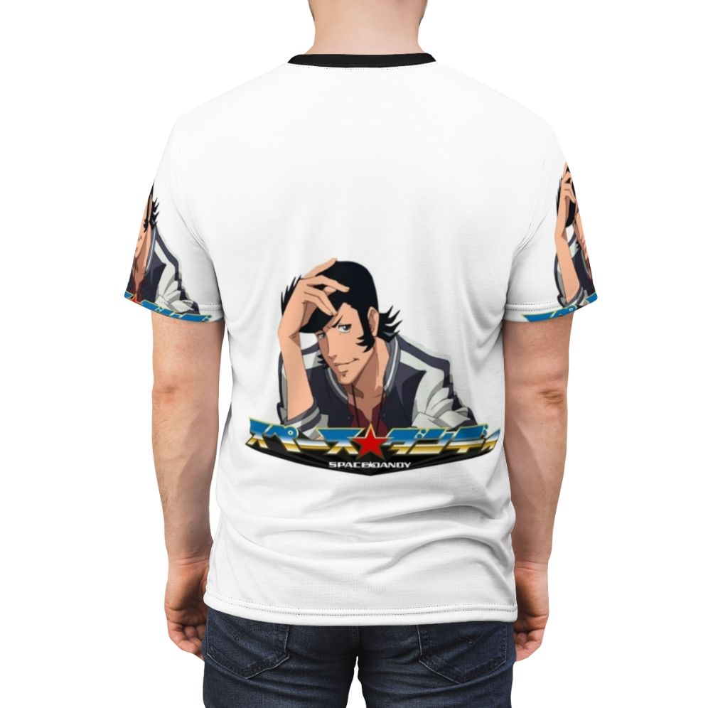 Stylish space dandy anime inspired t-shirt featuring an out-of-this-world graphic design - men back