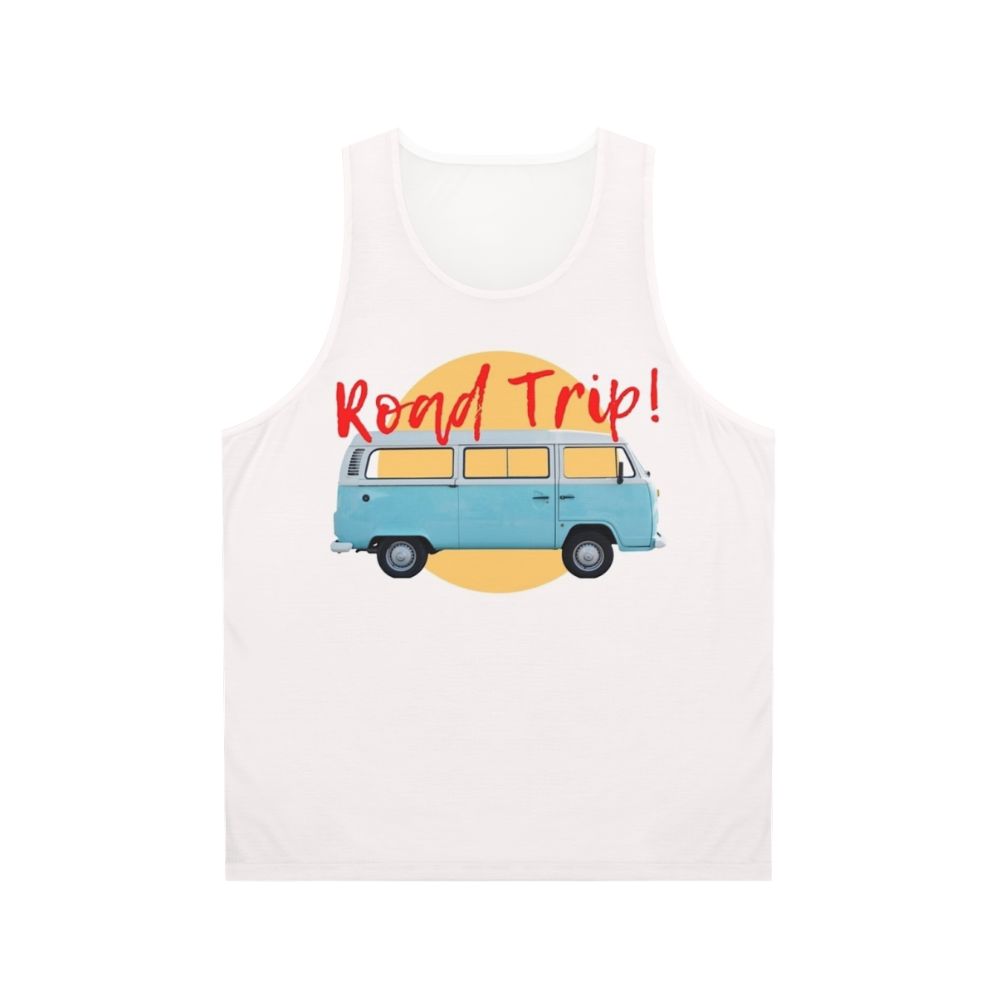 Vintage Classic Car Inspired Travel & Hobbies Unisex Tank Top