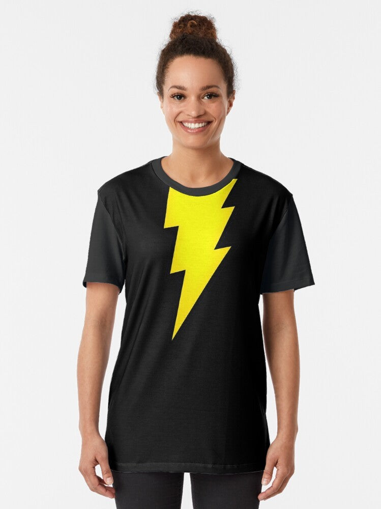 Black Adam superhero graphic t-shirt featuring the character from DC Comics - Women