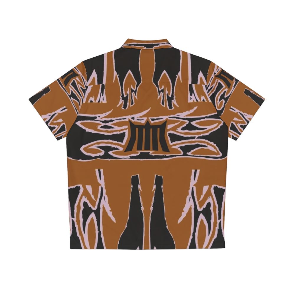 Riveted Hawaiian Shirt with Acceleracers and Metal Maniacs Designs - Back