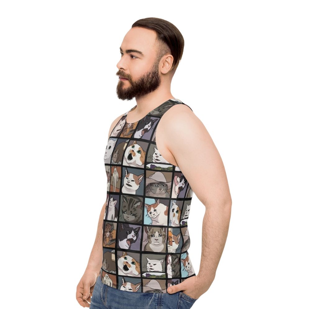 Meme Cats 2.0 Unisex Tank Top - men side