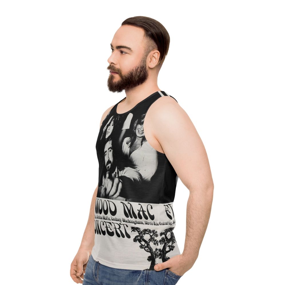 Retro 1970s concert unisex tank top - men side