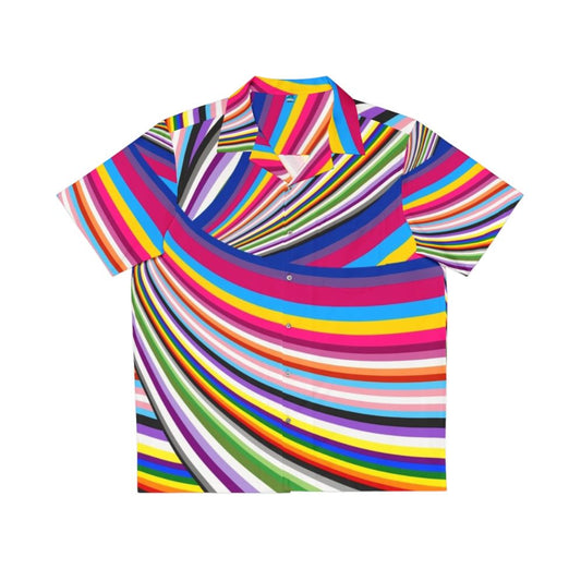 Colorful pride flags Hawaiian shirt with rainbow pattern