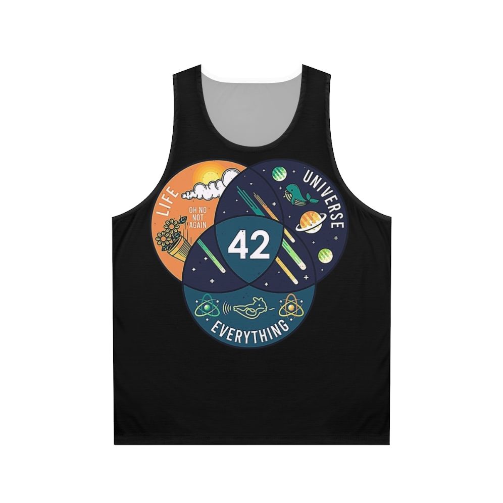 42 Answer to Life, Universe & Everything Unisex Tank Top with Galaxy Design