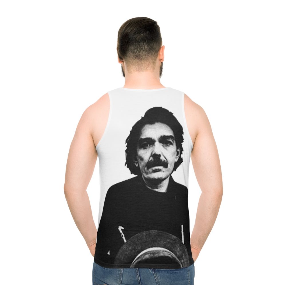 Avant garde unisex tank top with Captain Beefheart inspired design - men back