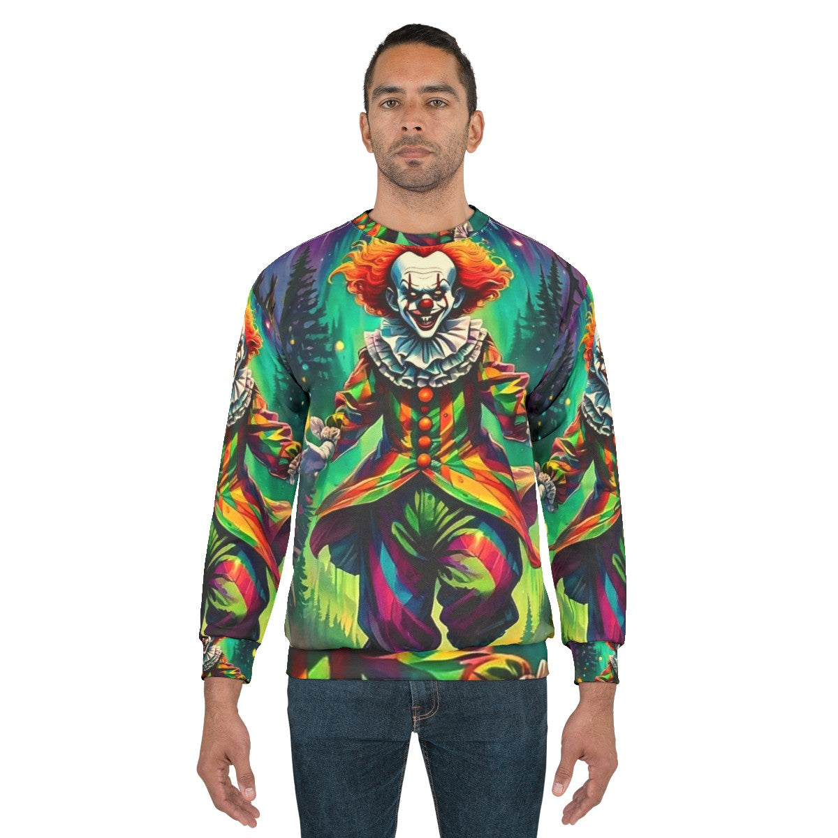 Spooky clown Halloween sweatshirt - men