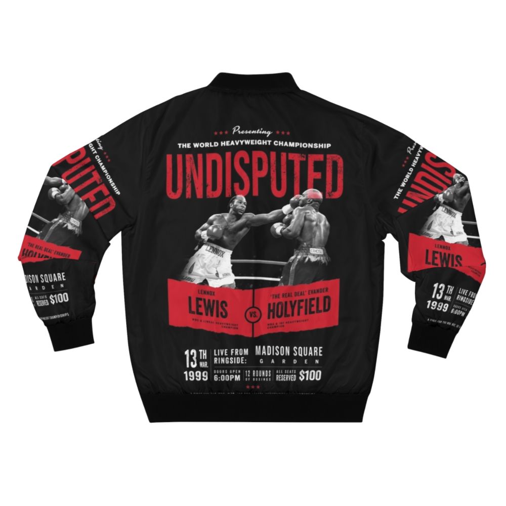 Lennox Lewis vs Evander Holyfield - Undisputed Heavyweight Boxing Champions T-shirt Bomber Jacket - Back