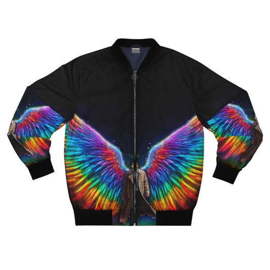 Castiel Pride bomber jacket with rainbow design