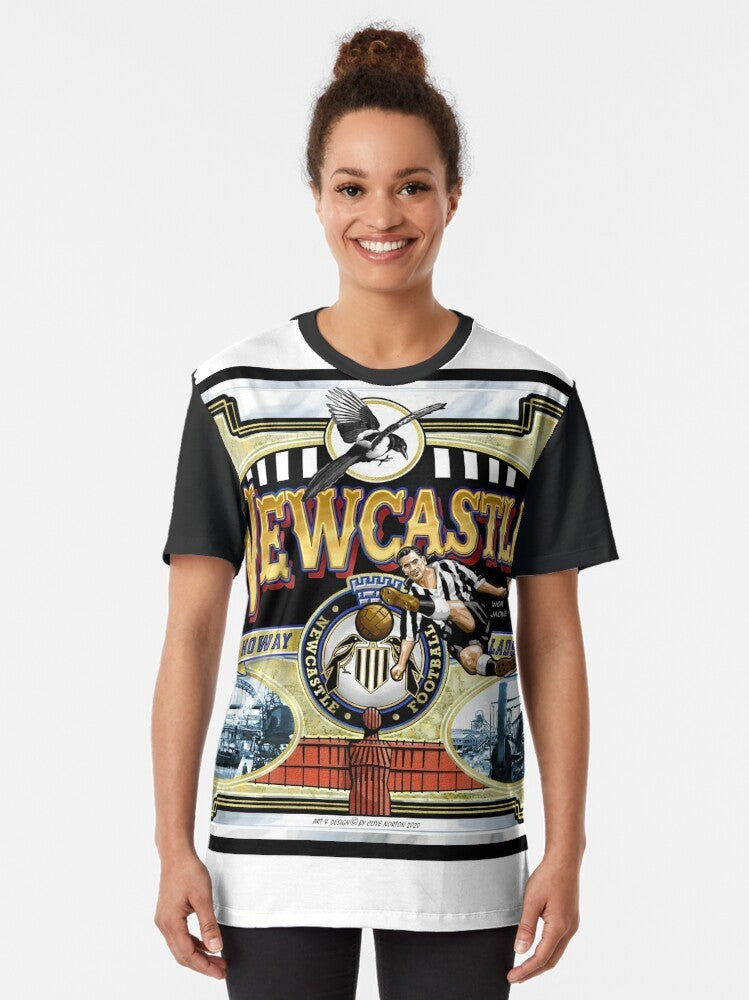 Canny Toon' Newcastle Football Graphic T-Shirt featuring the iconic Toon Army logo - Women