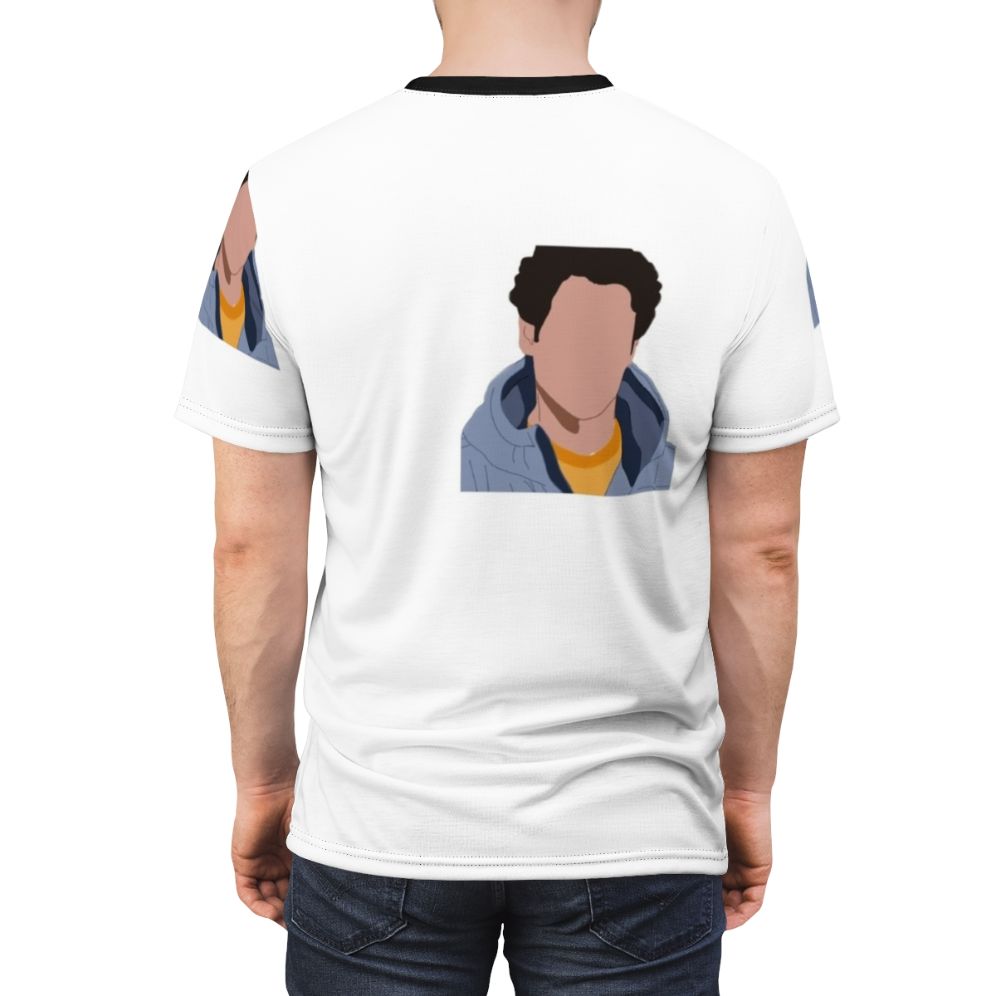 T-shirt design featuring Simon, a character from the Young Royals Netflix series - men back