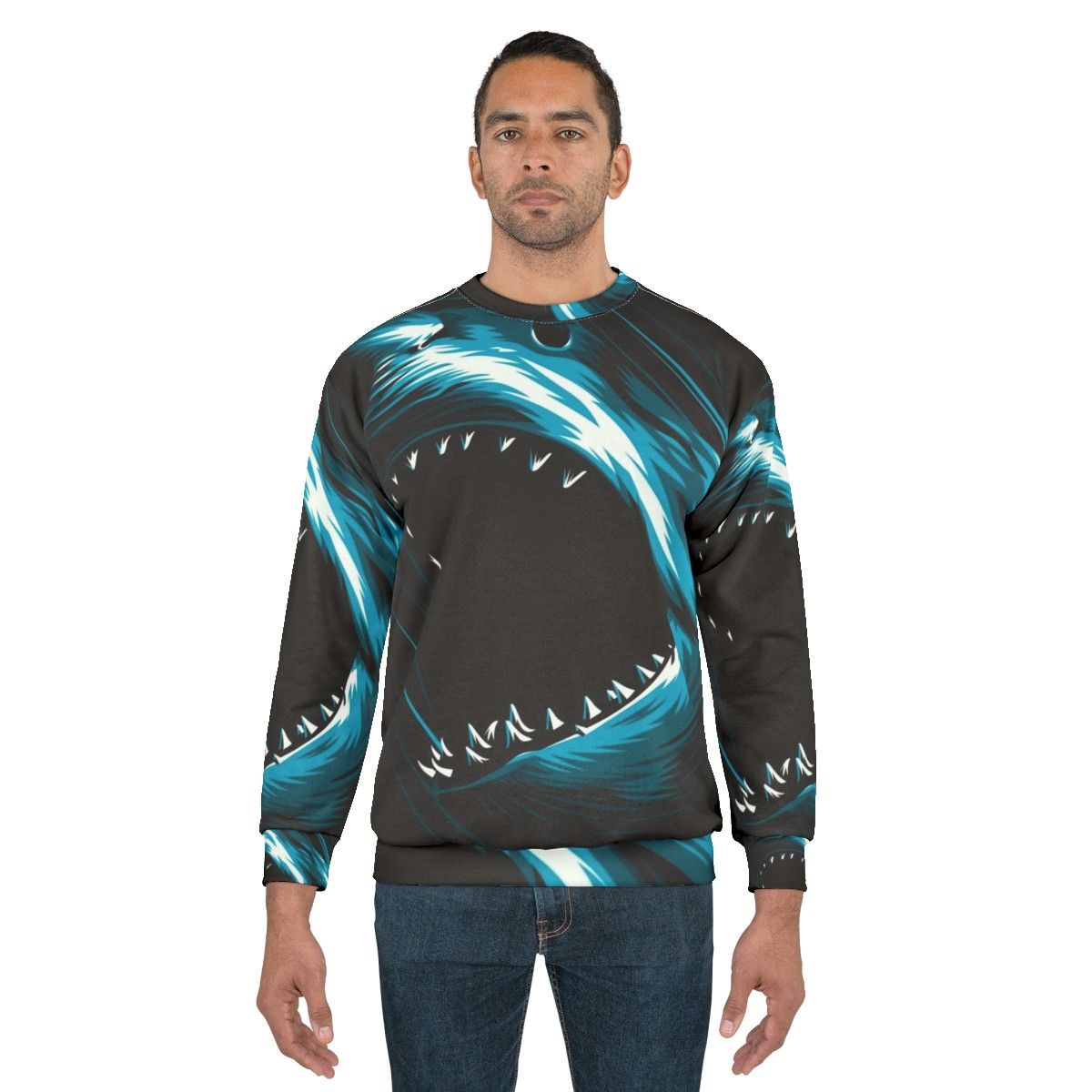 Megalodon shark sweatshirt design - men