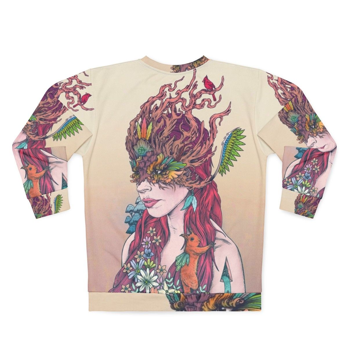 Nature-inspired "Before All Things" colorful sweatshirt - Back