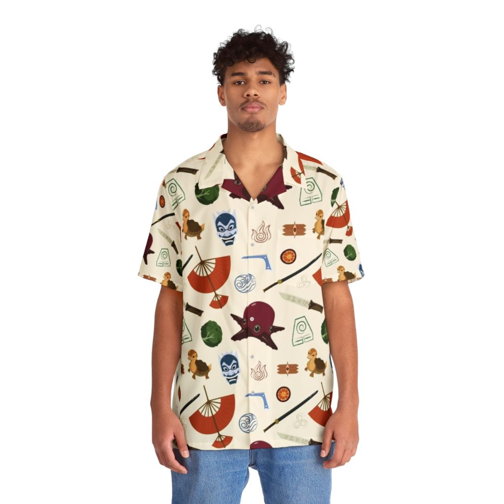 Avatar the Last Airbender themed colorful Hawaiian shirt - People Front