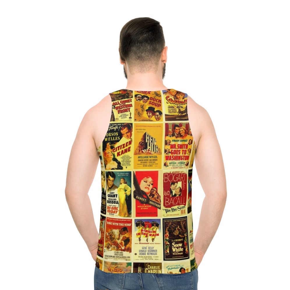 Vintage Classic Hollywood Movie Posters Unisex Tank Top - men back