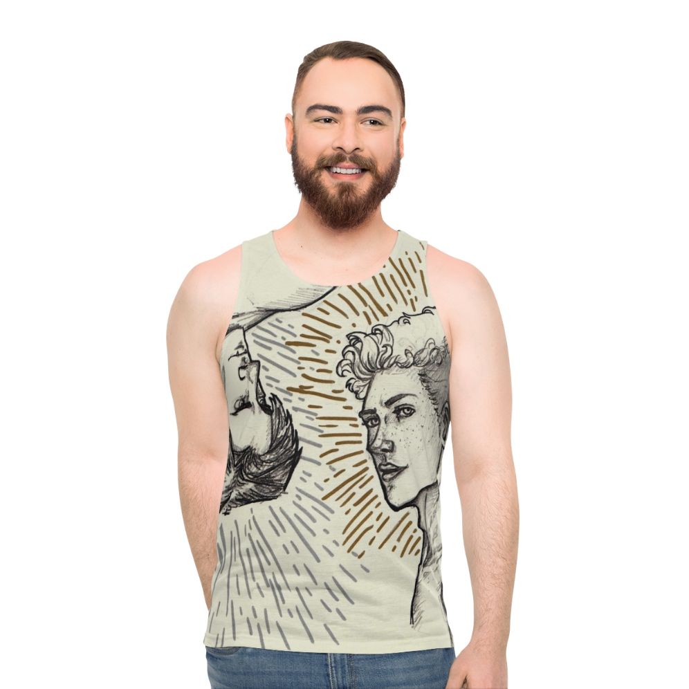 Carry On Unisex Tank Top featuring Simon Snow and Baz Pitch from Young Adult Book Series - men