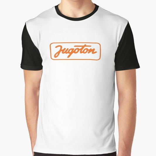 Jugoton retro design graphic t-shirt with Yugoslavia, Croatia, Serbia, and Balkans imagery