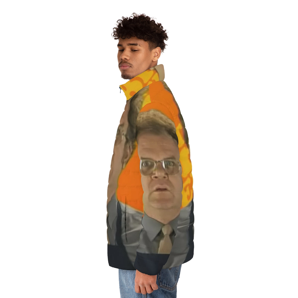 Dr Steve Brule Puffer Jacket - Humorous Outerwear Inspired by the TV Show Check It Out - men side left