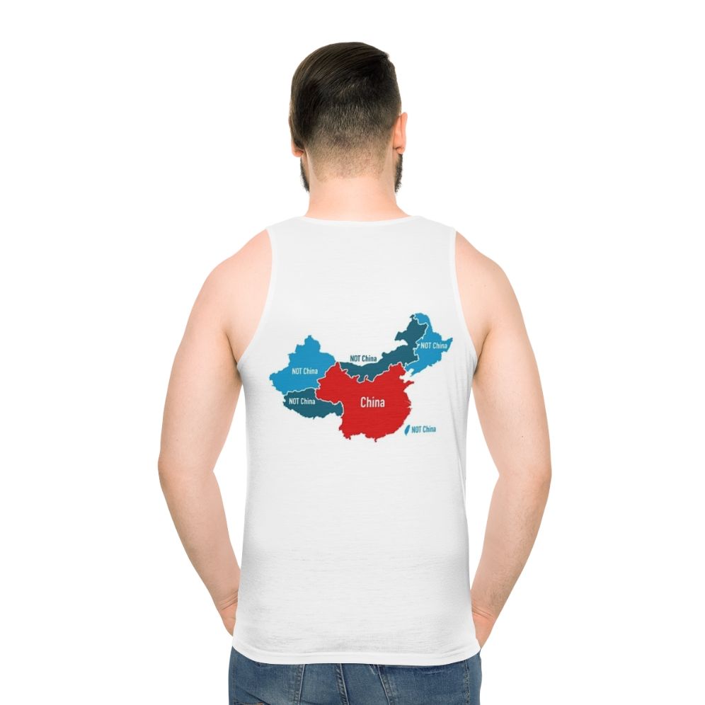 Unisex anti-CCP political statement tank top - men back