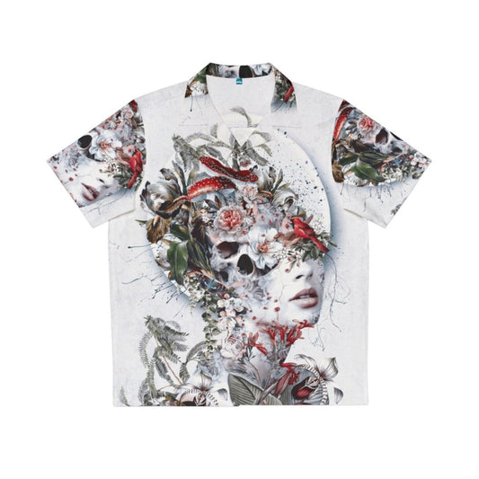 Immortal Fantasy Hawaiian Shirt with Surreal Skull Design for Women