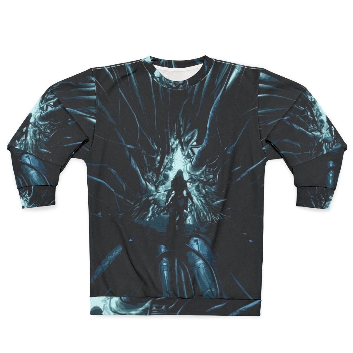 Horizon Zero Dawn Cauldron Sweatshirt featuring stylized sci-fi and cyberpunk design