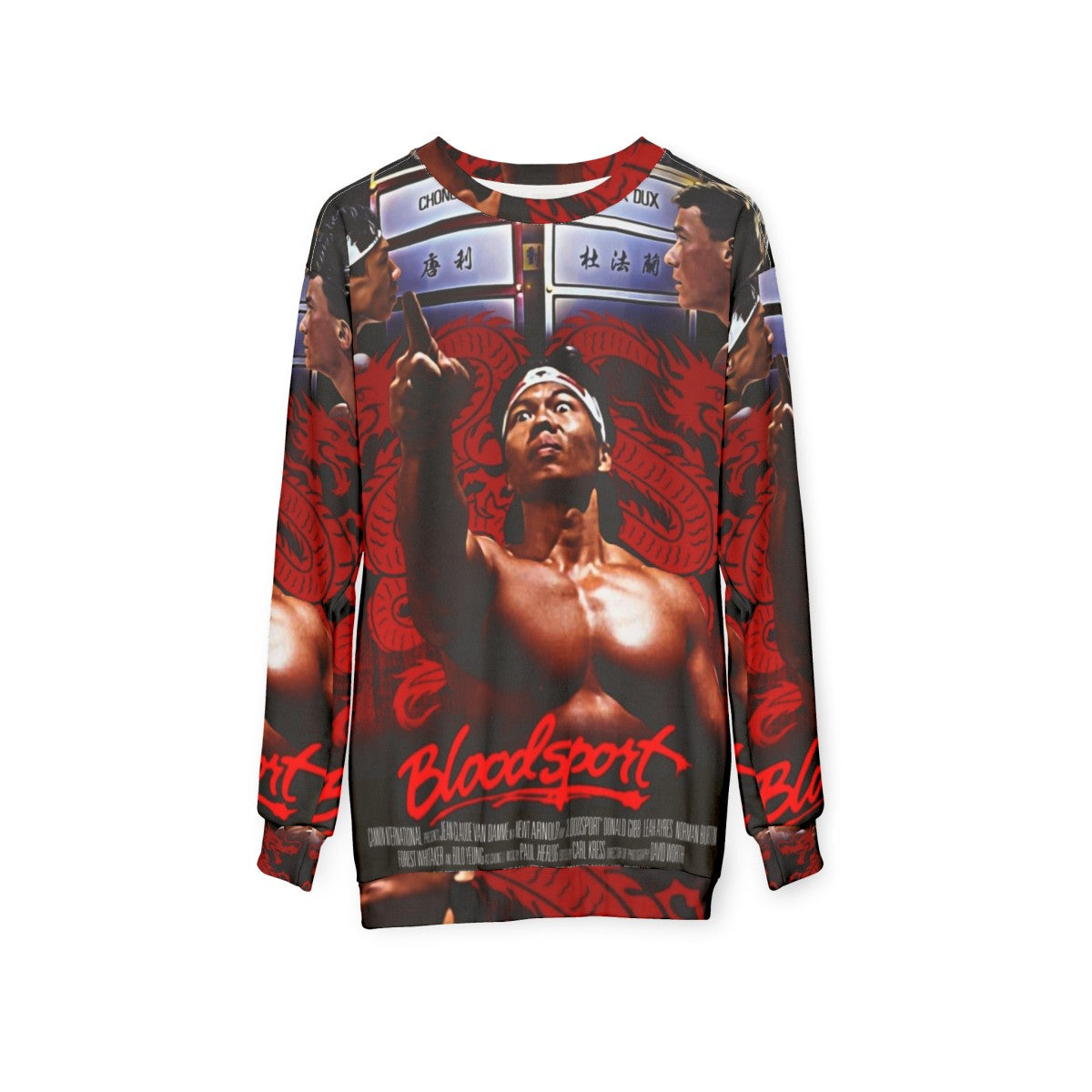 Bloodsport Chong Li Martial Arts Movie Sweatshirt - hanging