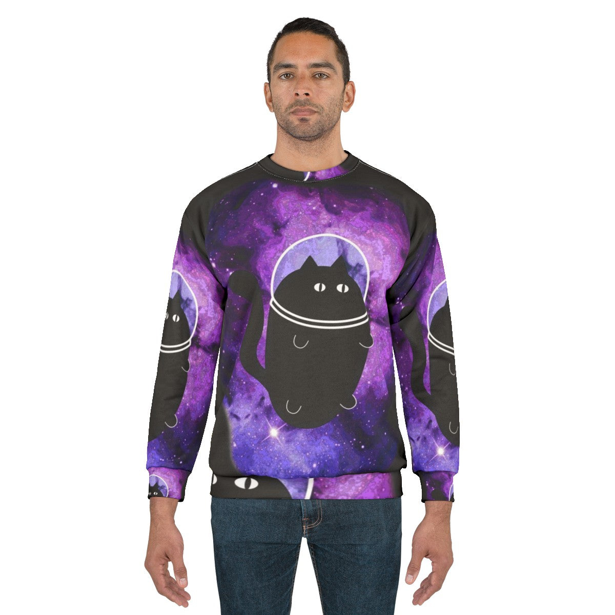 Catronaut - A cosmic cat sweatshirt with an astronaut design - men