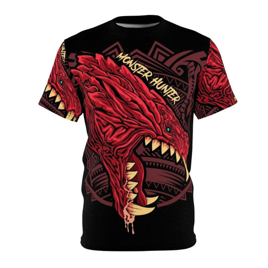 Odogaron-inspired all-over print t-shirt for Monster Hunter fans