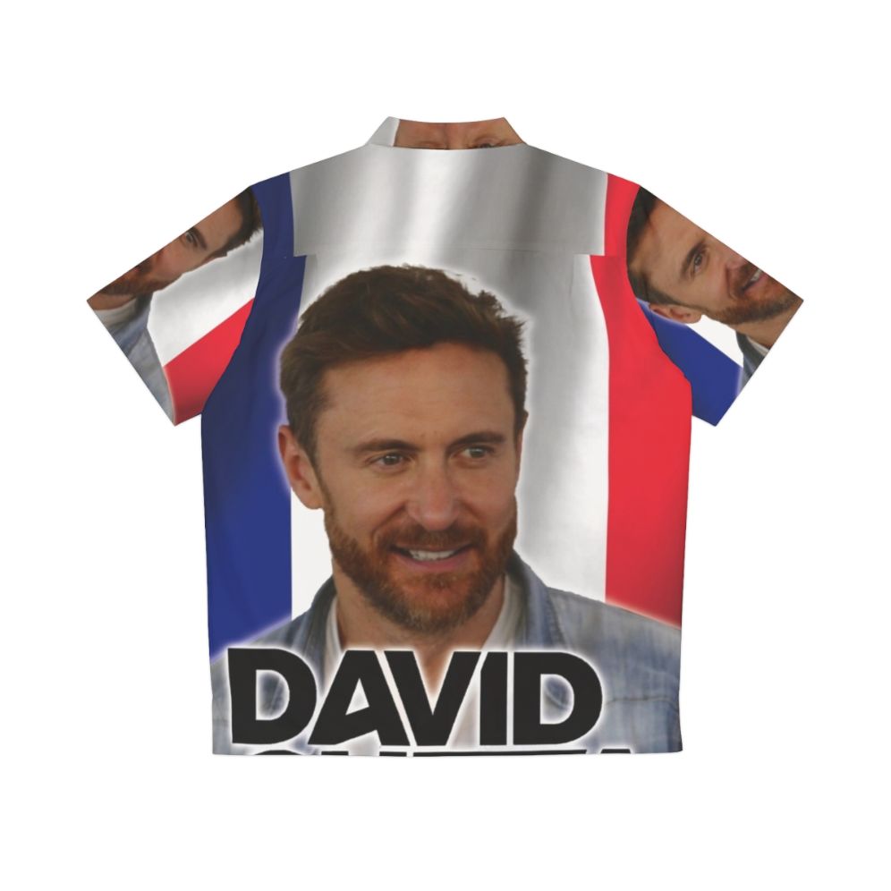 Vibrant David Guetta-inspired tropical Hawaiian shirt - Back